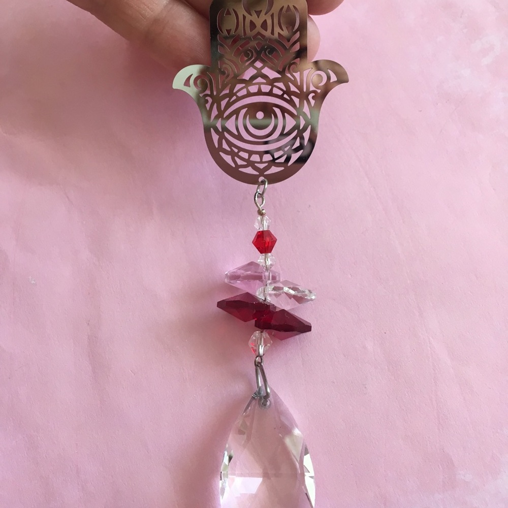 Hamsa Crystal Suncatcher ✨ - Picture 5 of 5